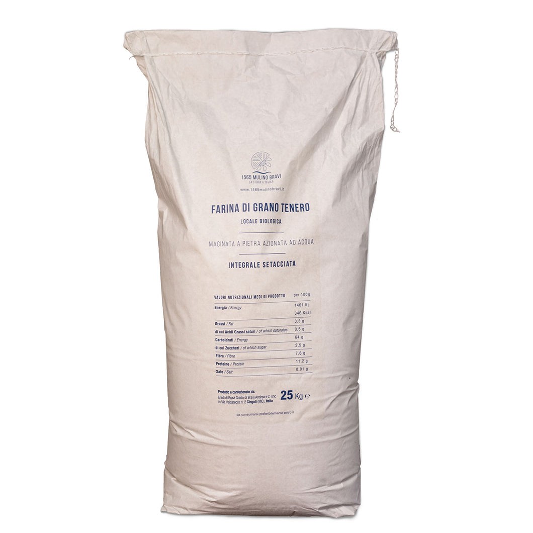 Farina di grano tenero setacciata biologico - 25 kg